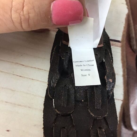 Gap Leather Woven Link Belt in Cognac - Picture 6 of 7